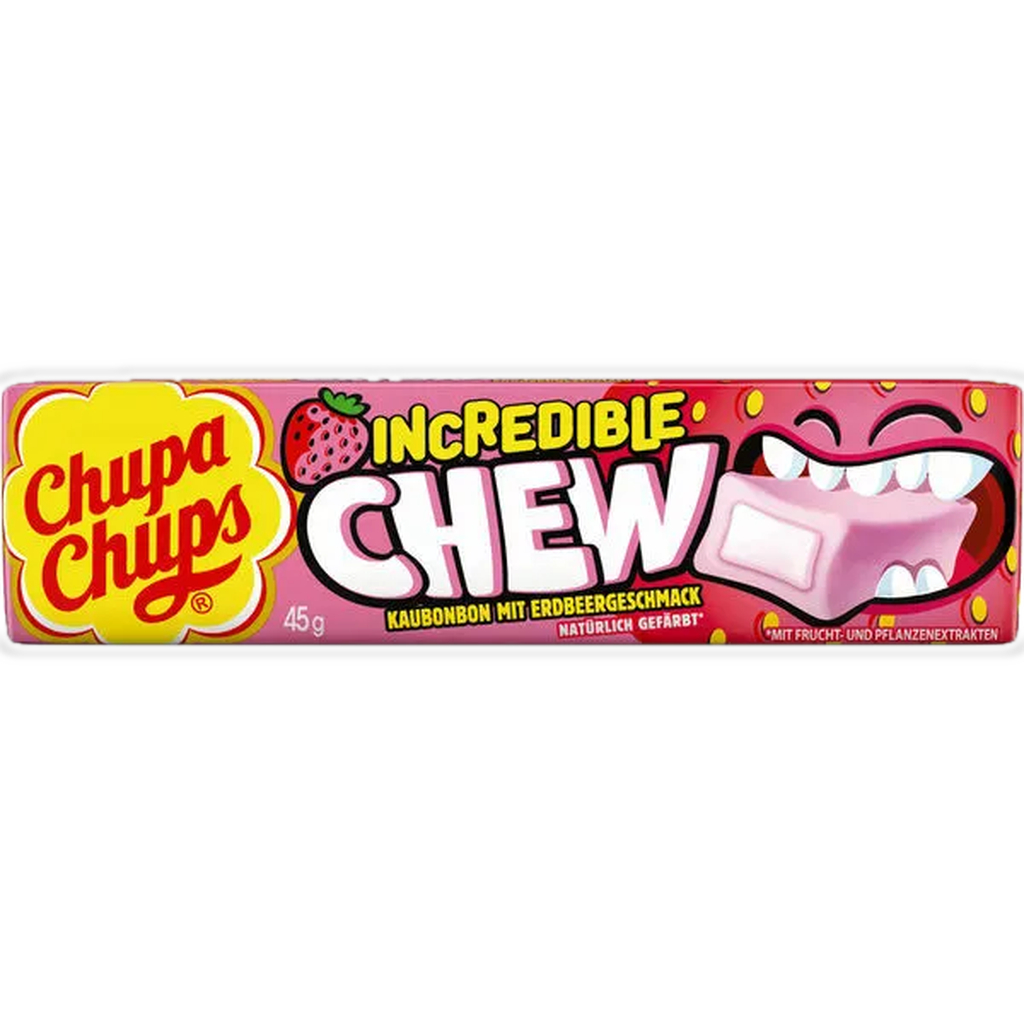 Chupa Chups Incredible Chew Erdbeere 45g