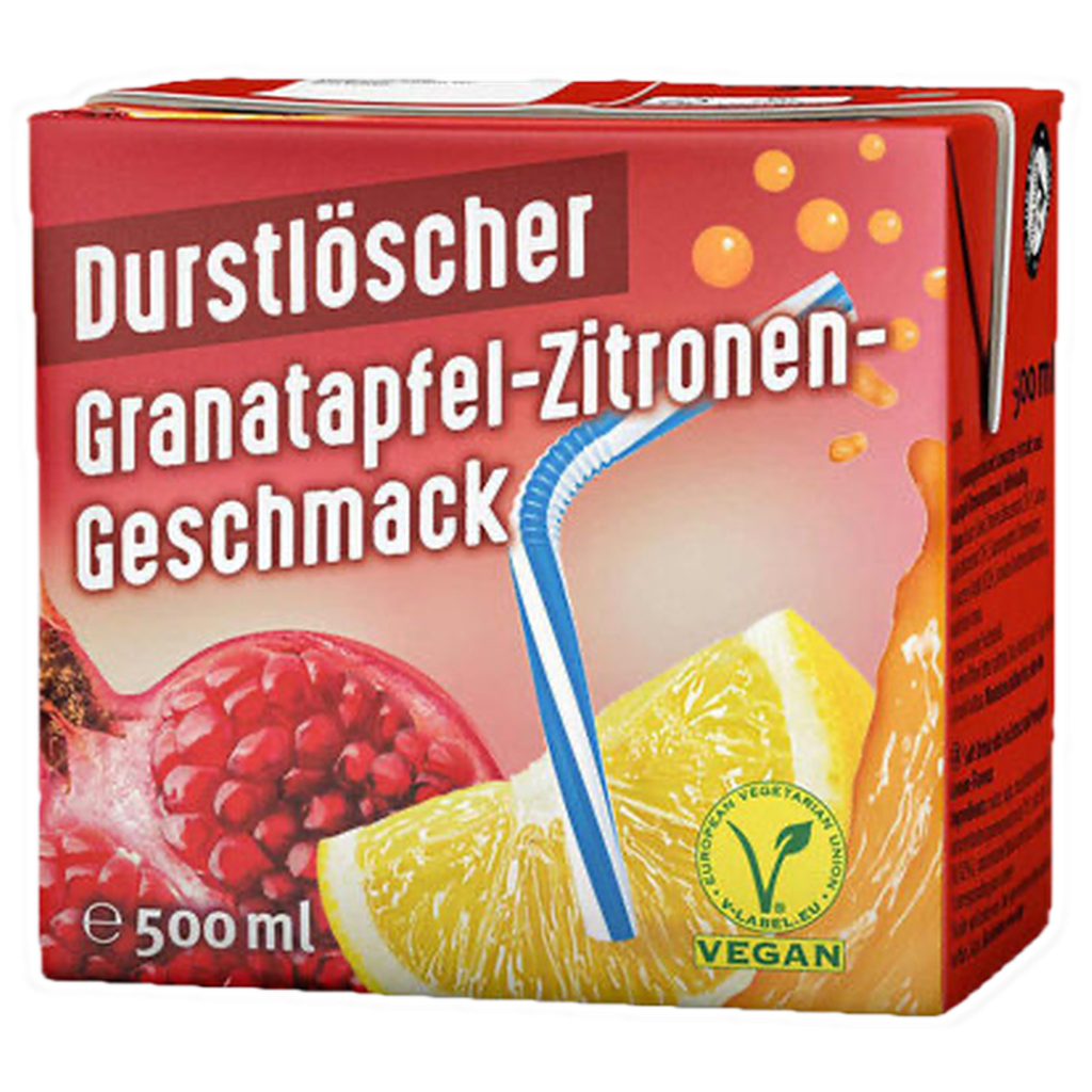 Durstlöscher Granatapfel Zitrone Geschmack 500ml