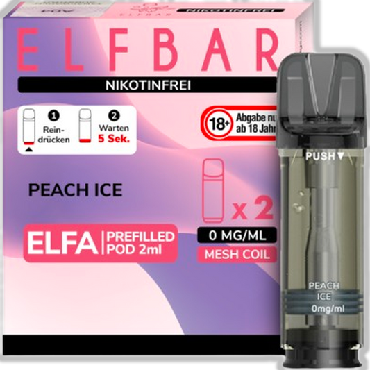 Elfbar Elfa Pod Nikotinfrei Peach Ice