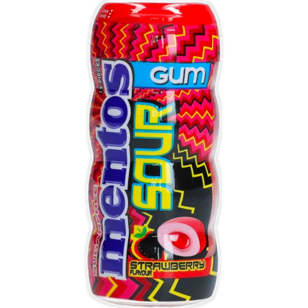 Mentos Sour Gum Strawberry 15er 30g