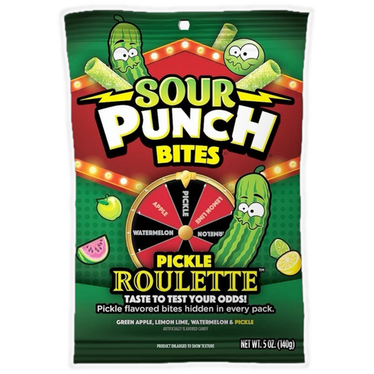 Sour Punch Bites Pickle Roulette 140g