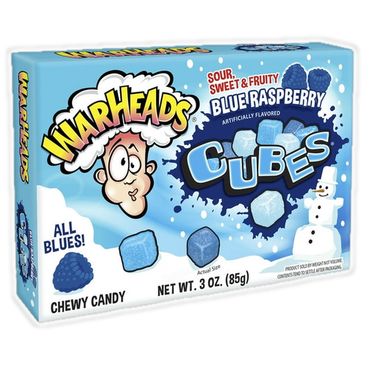 Warheads Blue Raspberry Cubes 85g