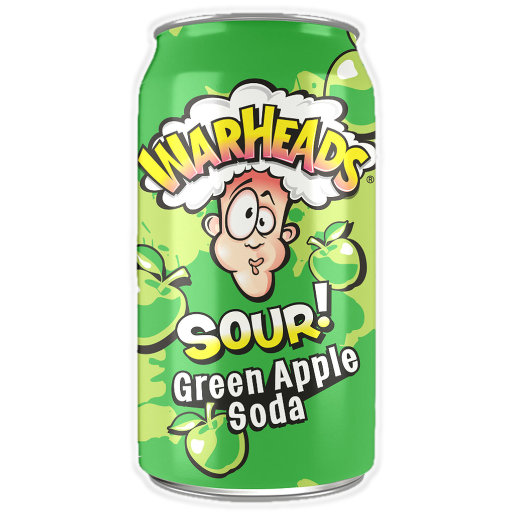 Warheads Sour! Green Apple Soda 355ml